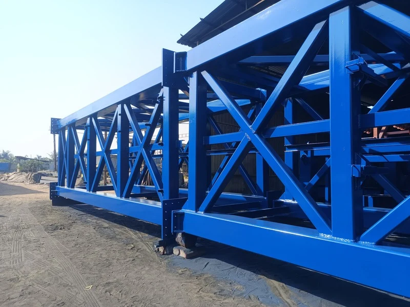 Blue heavy fabricated steel structure from the IndMech company profile
