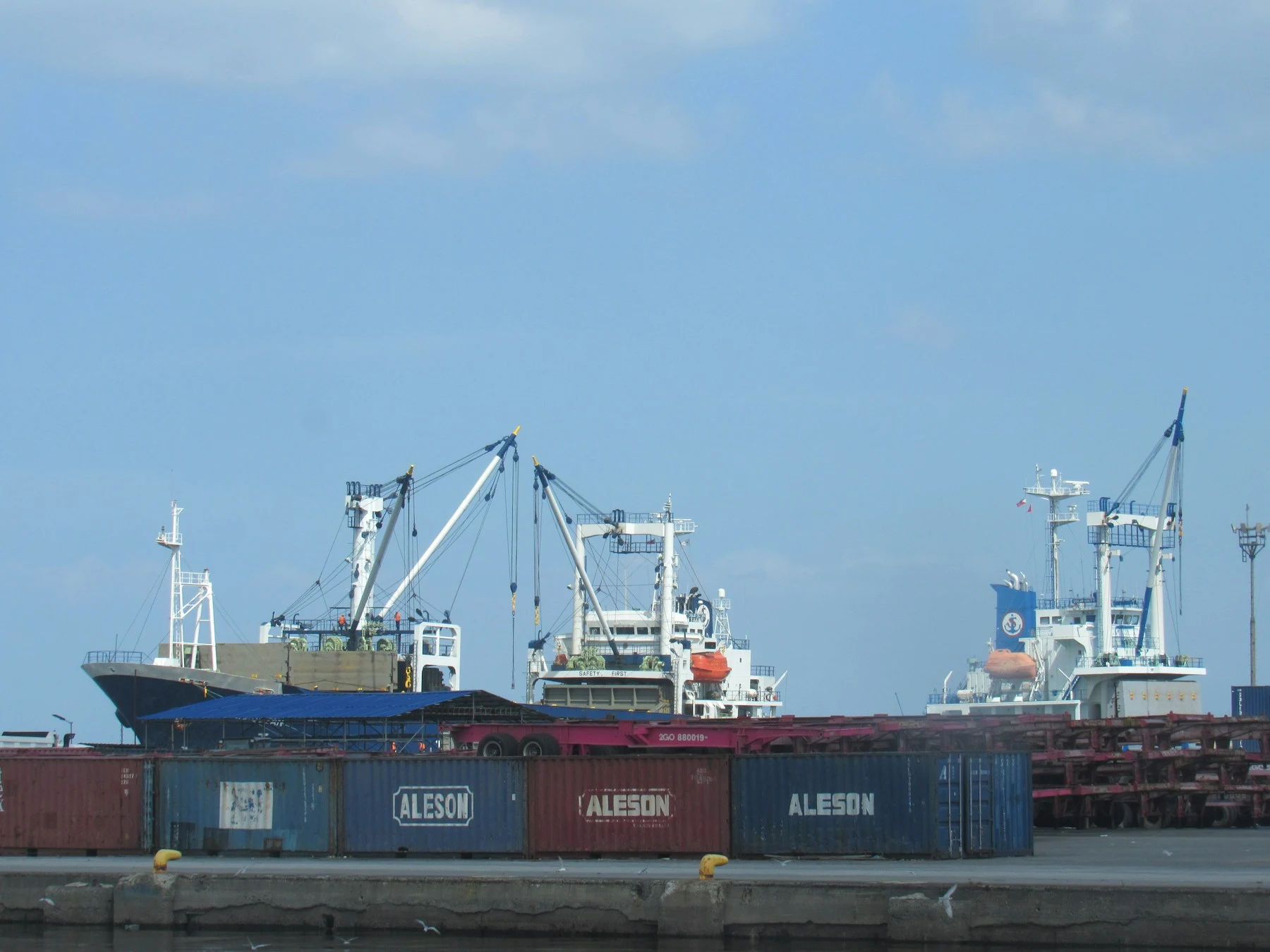 Representative port and international cargo shipping